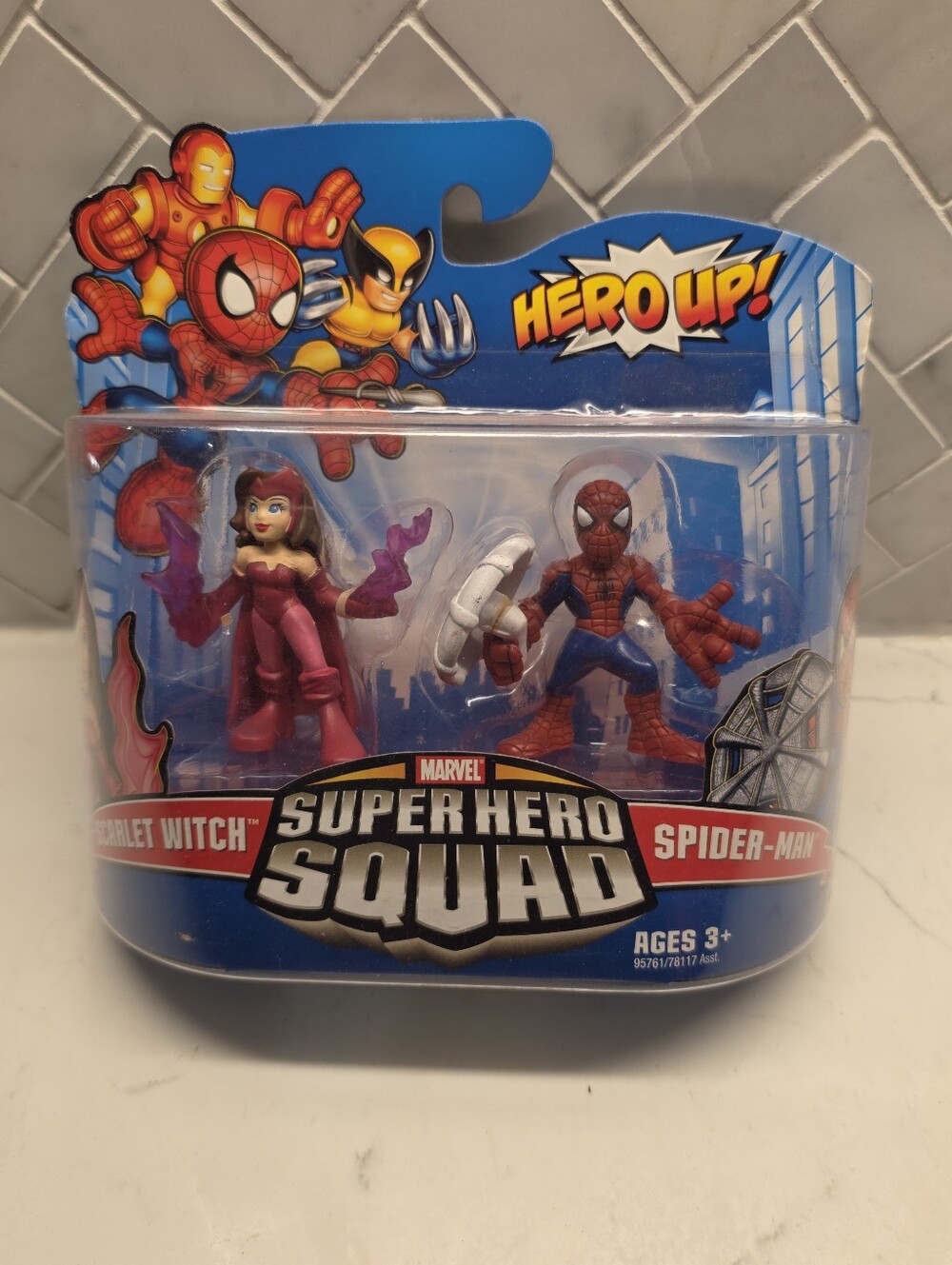 Marvel Super Hero Squad Scarlet Witch & Spider-Man 2-Pack NIB Hasbro 2009